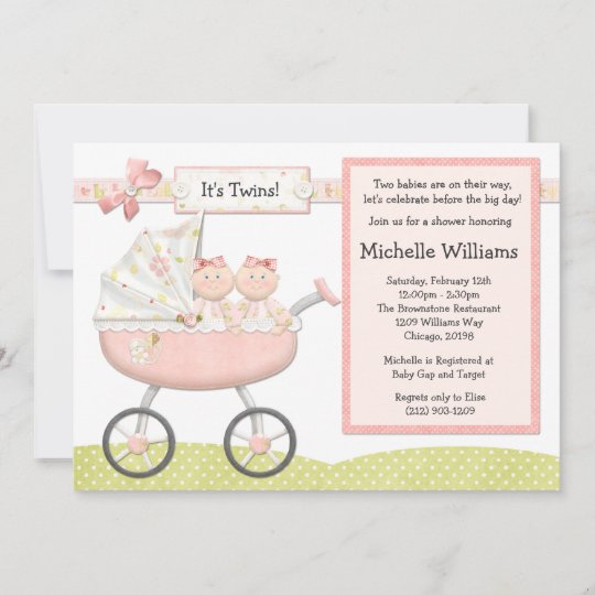 Twins Baby Shower Invitation