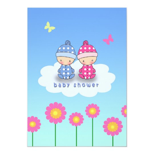 Twins Baby Shower Invitation
