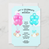 Twins Baby Shower Invitation (Front)