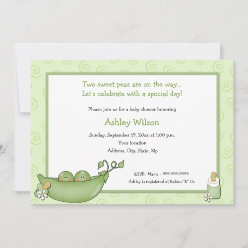 Twins Baby Shower Invitations