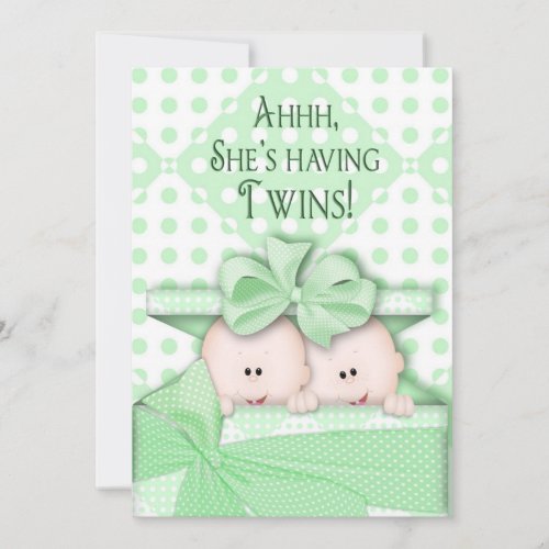 Twins Baby Shower Invitations