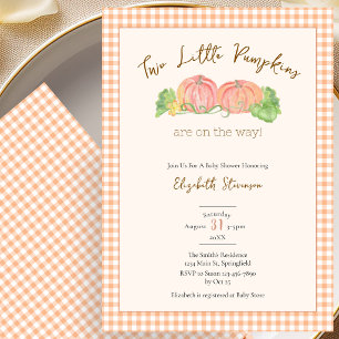 Twins Baby Shower Little Pumpkins Invitation