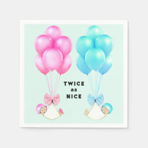 Twins Baby Shower Napkins