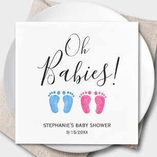 Twins' Baby Shower Napkins