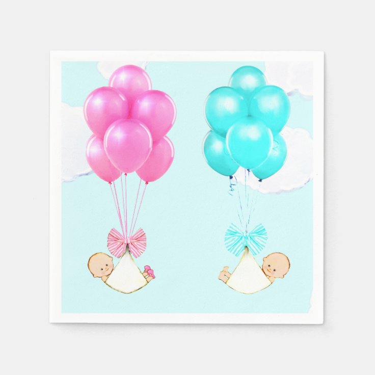Twins Baby Shower Napkins Zazzle