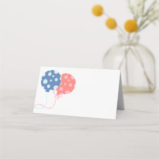 Twins Baby Shower Party Place Card