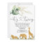 Twins baby shower safari animals greenery shower