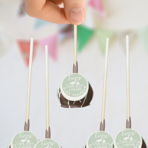Twins Baby Shower Stork Delivery Cake Pops