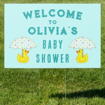 Twins Baby Shower Welcome Sign by ebbies at Zazzle