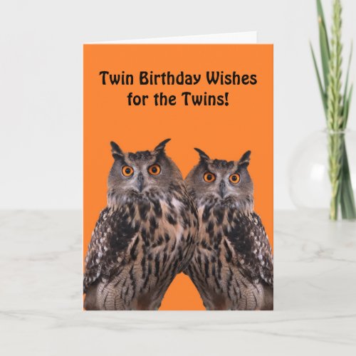 Twins Birthday Card
