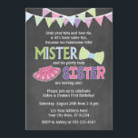 Twins Birthday Invitation | Tutus and Ties Invite<br><div class="desc">Twins Birthday Invitation | Tutus and Ties Invite 

| #twins #tutu #bowtie #birthdayparty #twinsbirthday #puggyprints #invitation #birthdayinvitation #misterandsister | 

● © Puggy Prints. All rights reserved.</div>