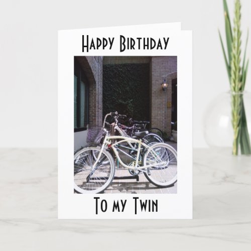 TWINS BIRTHDAY WISH IS HAVE A SWEET RIDE CARD