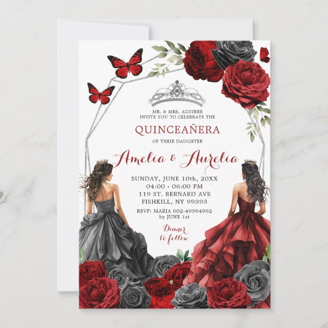 burgundy and black quinceanera dresses Rachel Allan RQ3145 Off Shoulder Quinceanera Dress main image 1