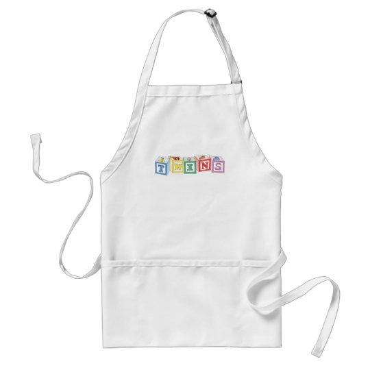 Twins Blocks Graphic Adult Apron