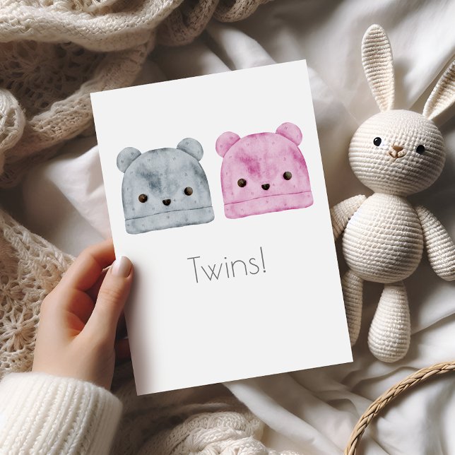 Twins Boho Baby Congratulations Card (Creator Uploaded)