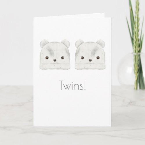 Twins Boho Baby Congratulations Card