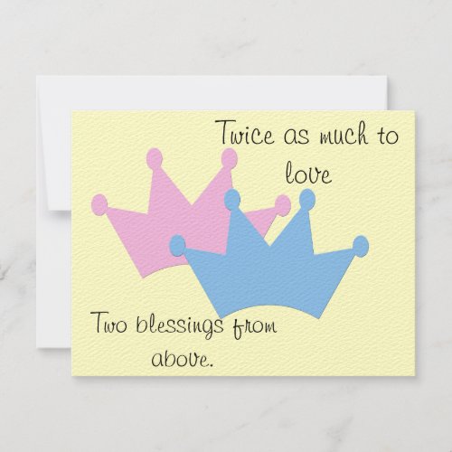 Twins Boy and Girl! Personalized Announcement