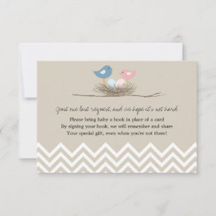 Twins Boy and Girl Bird's Nest Baby Shower Invitation