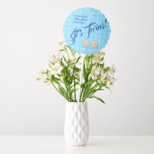 Twins Boys Baby Shower Party Blue. Balloon