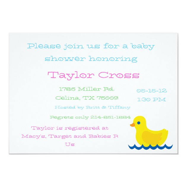 Twins Bubble Bath Baby Shower Invitation