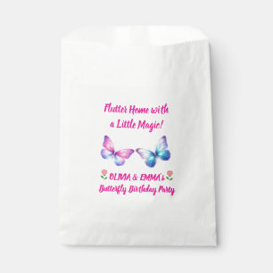 Twins Butterfly Birthday Favor Bag