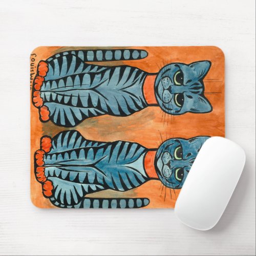 Twins by Louis Wain Mouse Pad