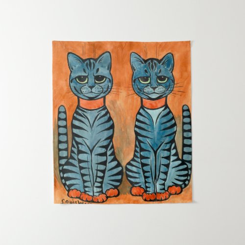 Twins by Louis Wain Tapestry