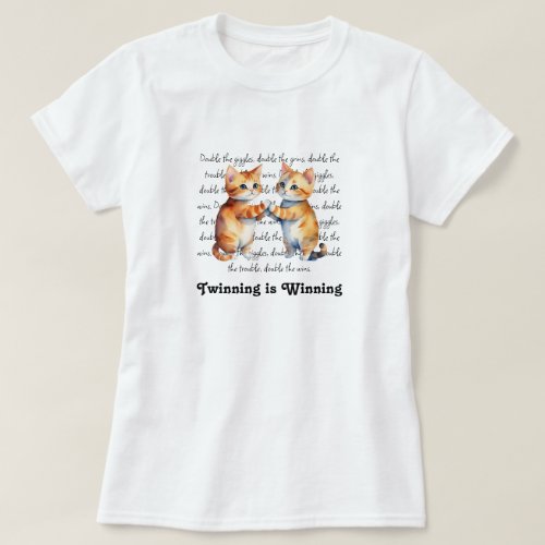 Twins Cat T_shirt