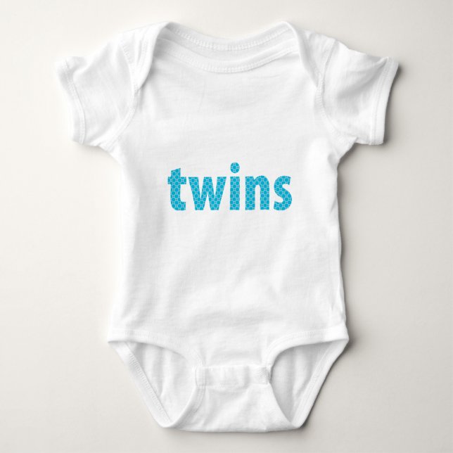 TWINS COLLECTION - boys {aqua} Baby Bodysuit (Front)