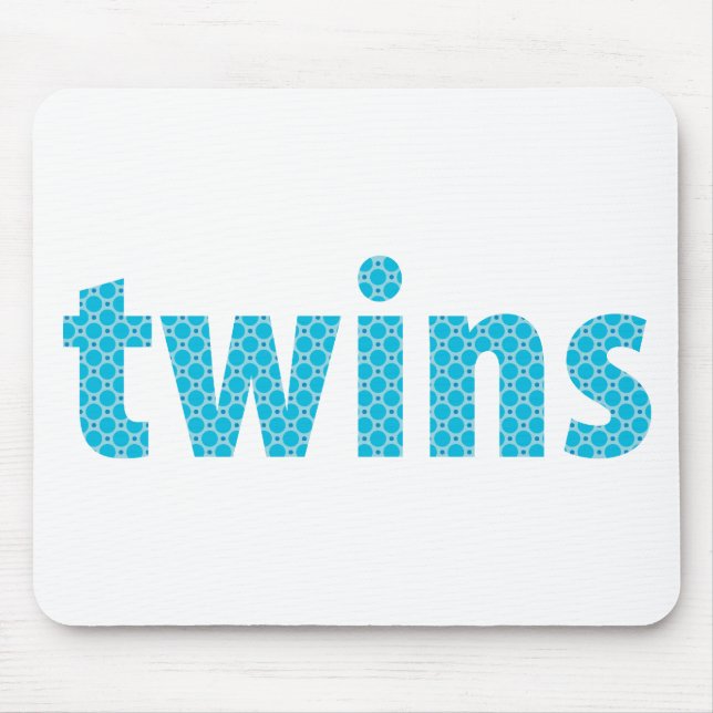 TWINS COLLECTION - boys {aqua} Mouse Pad (Front)