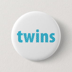 TWINS COLLECTION - boys {aqua} Pinback Button