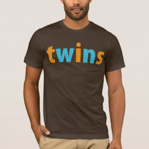 TWINS COLLECTION - boys {orange + aqua} T-Shirt