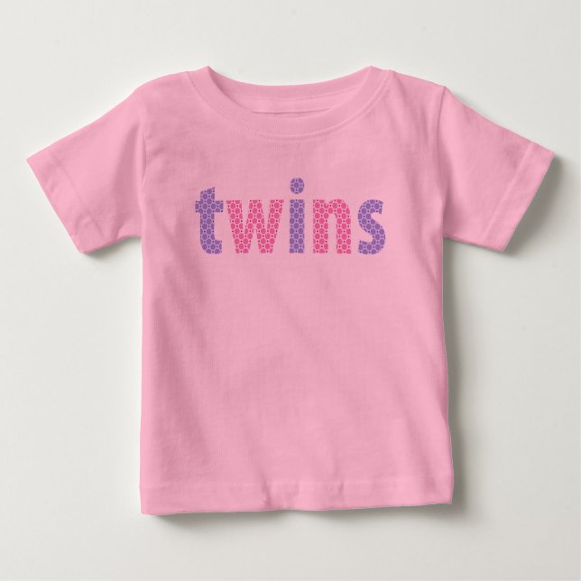 TWINS COLLECTION - girls {violet + pink} Baby T-Shirt (Front)