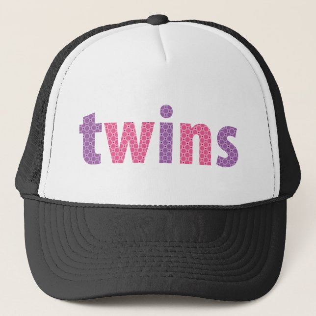 TWINS COLLECTION - girls {violet + pink} Trucker Hat (Front)