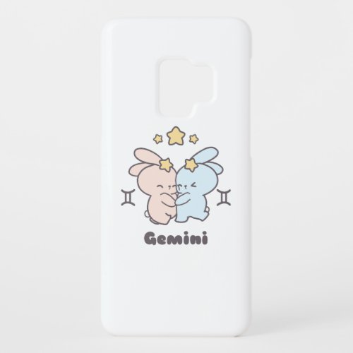 Twins Cuddle _ Gemini Zodiac Bunny Hug Case_Mate Samsung Galaxy S9 Case