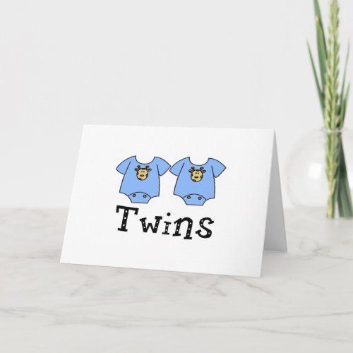 Twins Cute Bodysuit 2 boys Card