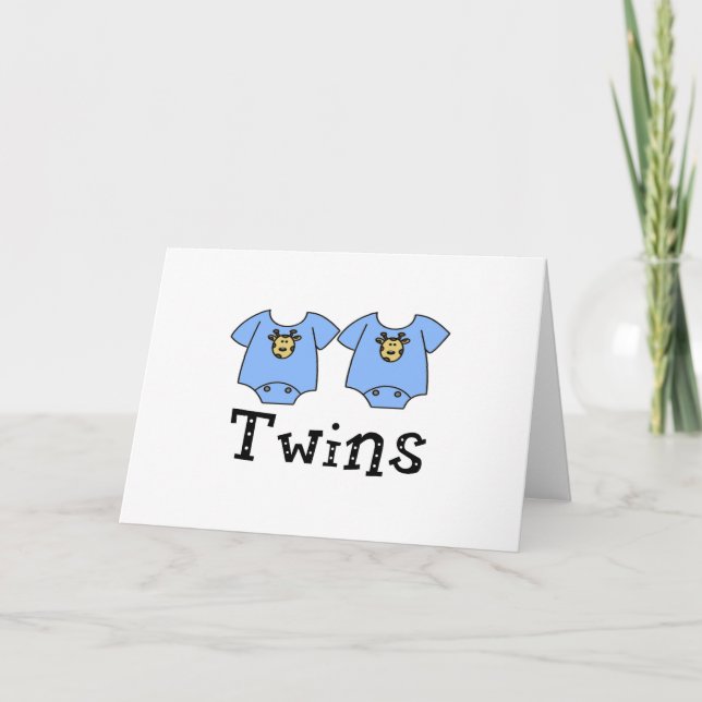 Twins Cute Bodysuit 2 boys Card (Front)