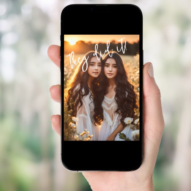 Twins Double Grad Party Photo Announcement (Front Digital)