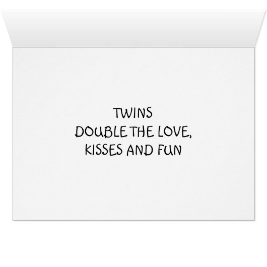 "TWINS" DOUBLE THE FUN, LOVE/KISSES (Inside Horizontal (Bottom))