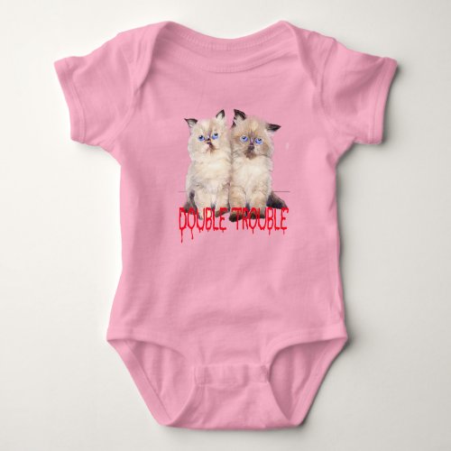 Twins Double Trouble Baby Bodysuit