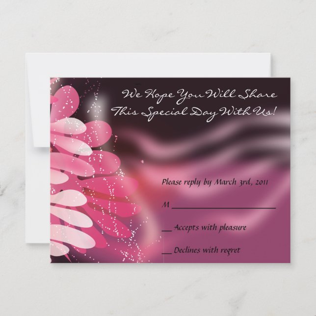 Twins Dove of Peace B'nai Mitzvah Bat Reply Card (Front)