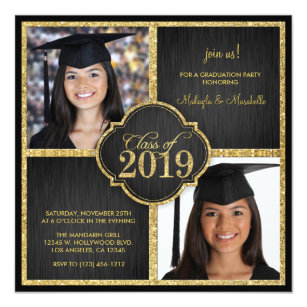 twins 5x5 graduation invitations