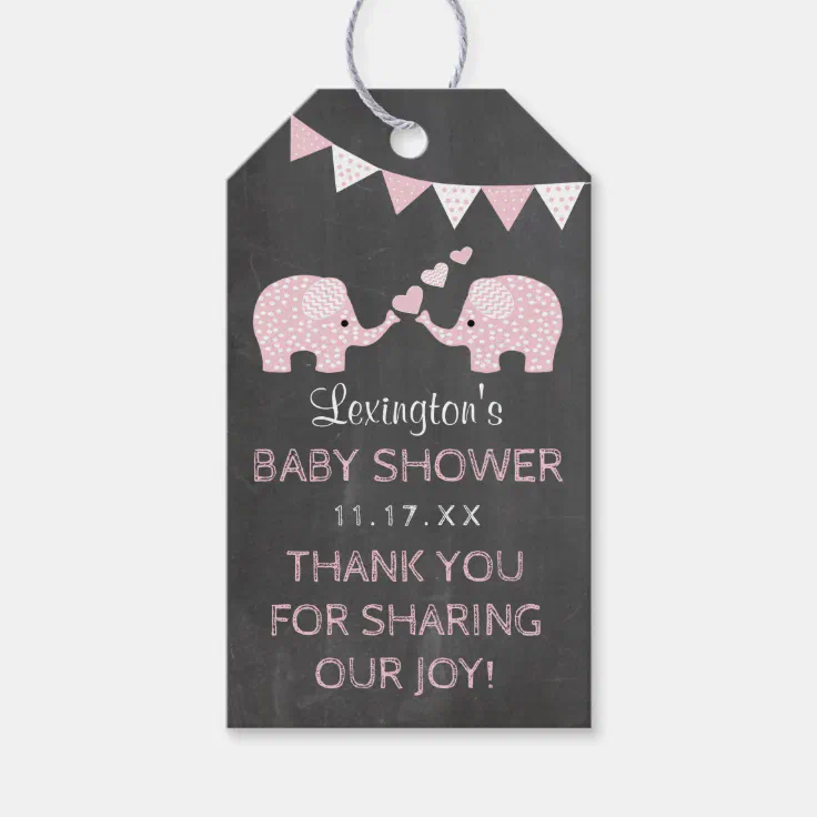 PERSONALISED ELEPHANT Mother's Day Wedding Favour Birthday Party Gift Tag Decor 