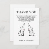 Twins Elephants Baby Shower Invitation (Front/Back)