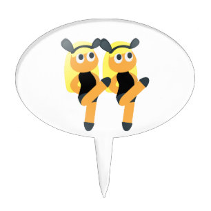 twins emoji cake topper