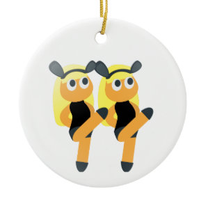 twins emoji ceramic ornament