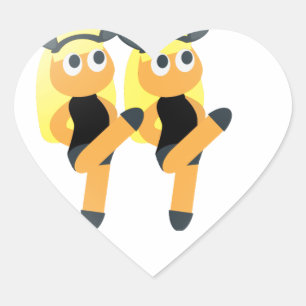 twins emoji heart sticker