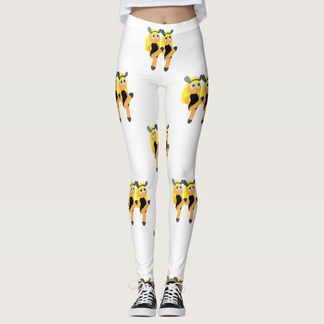 twins emoji leggings (Front)