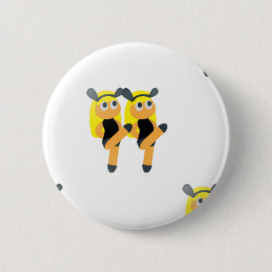 twins emoji pinback button