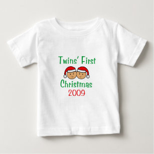 Twins First Christmas Baby T-Shirt